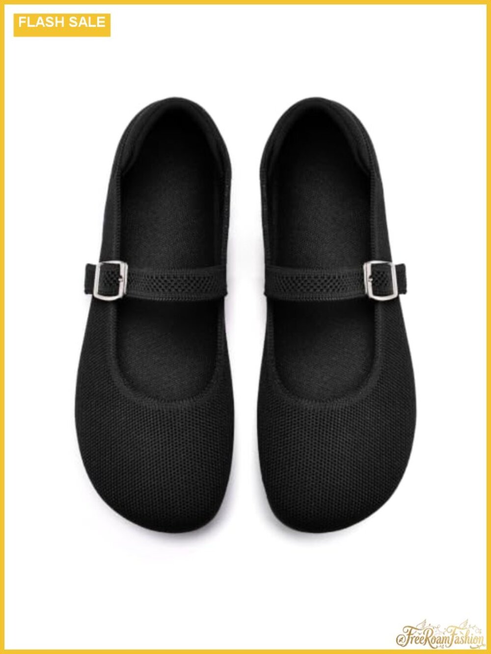 Barefoot Mary Jane Flats Knit Wide Toe Box Zero Drop Shoes